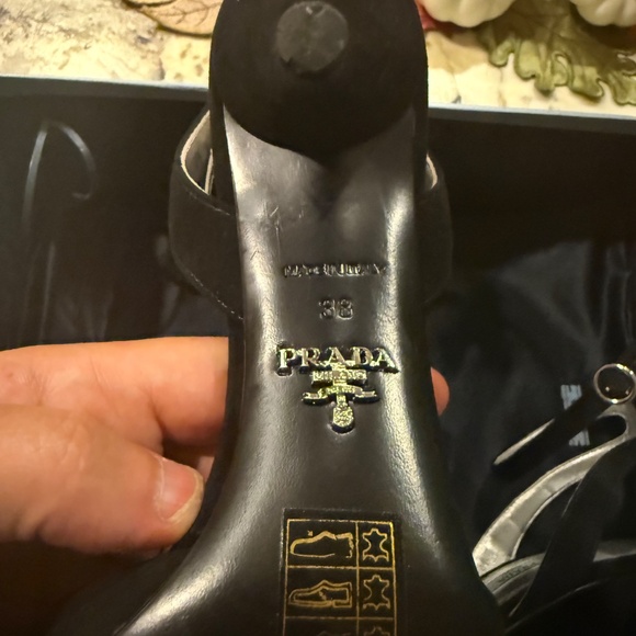 Prada Full Set Strappy Sling Back Heels 38 - Picture 9 of 10